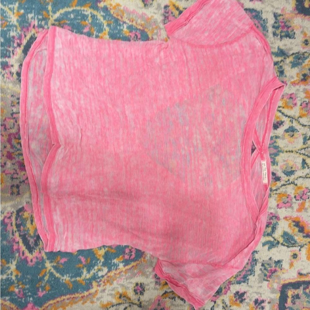 Free People Pink Short Sleeve Tee